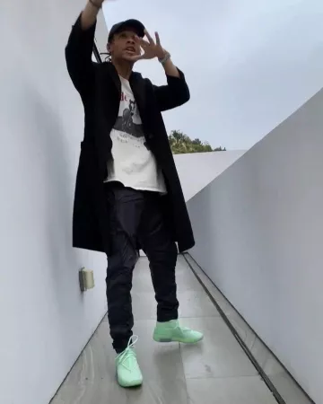 Air Fear Of God 1 Frosted Spruce de Leroy Sané sur le compte Instagram de @leroysane19