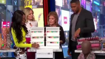 Missguided Cow Print Satin Slip Skirt worn by Keke Palmer on Good Morning America November 12, 2019