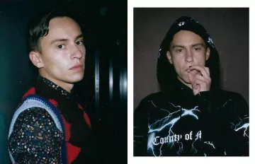 Sudadera Lightning County of Milan usada por Keir Gilchrist en la cuenta de Instagram @keirgilchristofficial