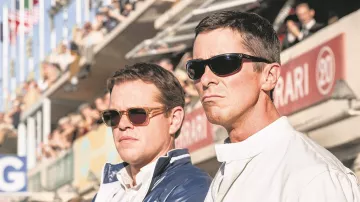Séquito de 7 gafas de sol Beacon 10-20 Crystal Yellow usadas por Carroll Shelby (Matt Damon) en Ford v Ferrari