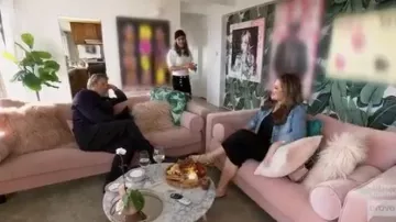 Valentino Nude Studded Sandals worn by Emily Simpson in The Real Housewives of Orange County Season 14 Episode 15