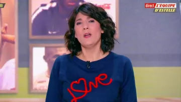 Sudadera azul Love de Estelle Denis en L'Équipe d'Estelle el 15.11.2019