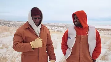 Dark red beanie of Ray West in Kanye West - Follow God