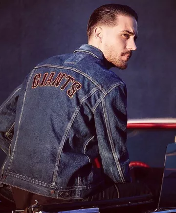 Levi's x MLB Denim trucker jacket de G-Eazy en la cuenta de instagram @g_eazy