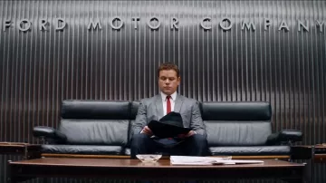 Red Skinny Tie worn by Carroll Shelby (Matt Damon) in Ford v Ferrari