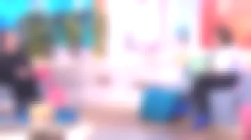 Boots blue heels Faustine Bollaert in It starts today 18/11/2019