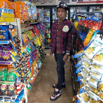 Amiri Distressed Skinny Jeans de Rich the Kid en la cuenta de Instagram @richthekid