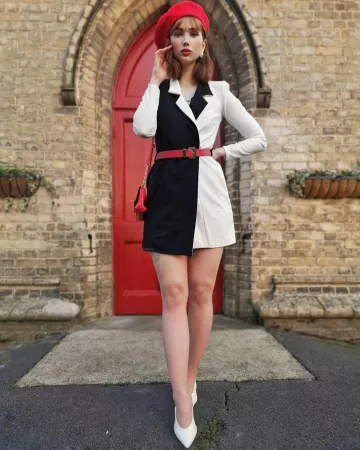 White Heeled Shoes of Abi Milner on the Instagram account @abigail_janine