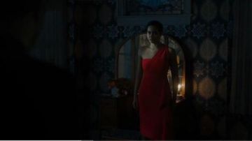 Roland Mouret Red One-Shoulder Dress worn by Macy Vaughn (Madeleine Mantock) in Charmed Season 2 Episode 6