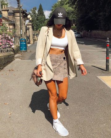 Nike Blanc Air Force Formateurs de Beth Bartram sur l'Instagram account @beth_bartram