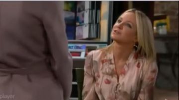 Elie Tahari Flo­ral Silk Blouse worn by Sharon Collins (Sharon Case) as seen on The Young and the Restless November 18, 2019
