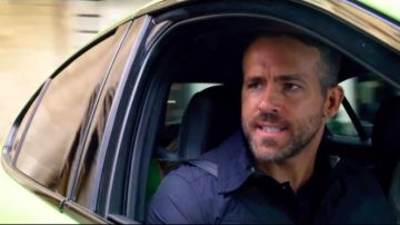 Navy Full-Zip Microfiber Jacket worn by One (Ryan Reynolds) in 6 Underground