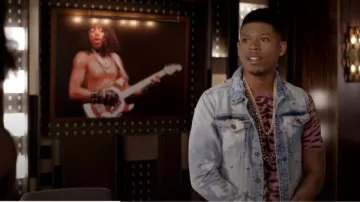 Reason Denim Skull Embellished Jacket worn by Hakeem Lyon (Bryshere Y. Gray) in Empire Season 06 Episode 07