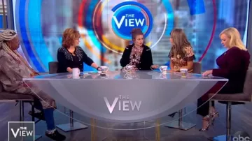 Saloni Venyx Ryder lace-trimmed leopard-print silk-satin midi dress worn by Sunny Hostin on The View November 18, 2019