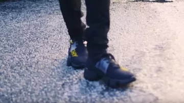 Givenchy Black Men's Jaw Sock Sneakers w/ Logo Embroidery worn by Lil Durk in Last Name Official Music Video by Future feat. Lil Durk