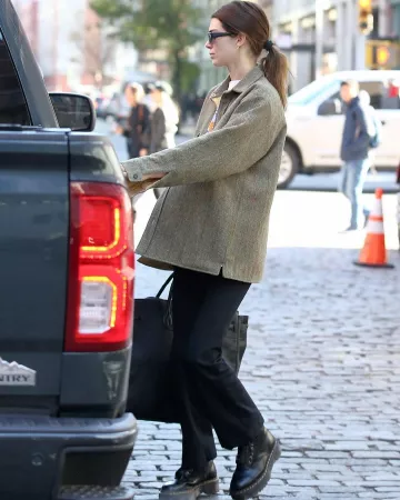 Hermes Hac 60 Birkin Bag worn by Kendall Jenner New York City November 21, 2019