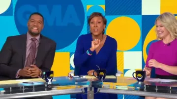 Jason wu Twist Long Sleeve Jer­sey Dress worn by Robin Roberts on Good Morning America November 19, 2019