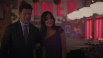 Purple One-Shoulder Dress worn by Hermione Lodge (Marisol Nichols) in Riverdale Season 4 Episode 7