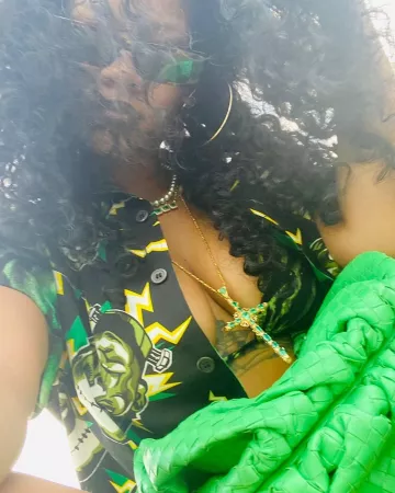 Ganni Tiger Print Bikini worn by Rihanna Instagram November 20, 2019