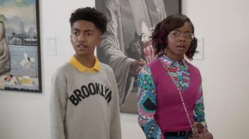 Grey Kids Brooklyn Sweatshirt worn by Miles Brown in black-ish Season 06 Episode 08 (Miles Brown) black-ish (S06E08)