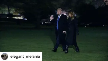 Burberry Wool Coat worn by Melania Trump Delaware November 21, 2019