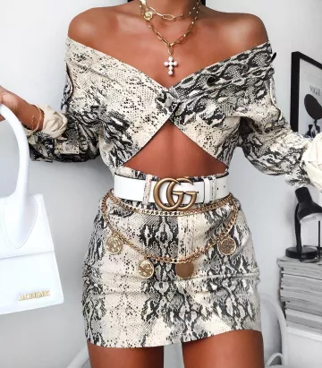 Gucci GG Logo ceinture en Cuir de Emily Cocklin sur l'Instagram account @emilycocklin