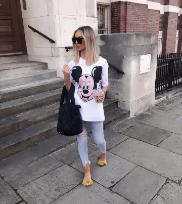 Blue Pants of Alexx Coll on the Instagram account @alexxcoll