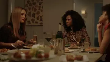 Sprwmn Leopard Print Crop Top worn by Monica Colby (Wakeema Hollis) in Dynasty Season 03 Episode 07