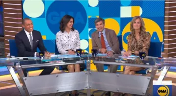 Equipment S­tar­ry Night' Silk Shirt worn by Cecilia Vega on Good Morning America November 24, 2019