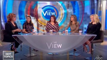 Autorretrato Prairie Mixed Lace Midi Dress usado por Abby Huntsman en The View noviembre 22, 2019