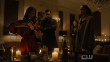 Theory Grey Coat worn by Macy Vaughn (Madeleine Mantock) in Charmed Season 02 Episode 07