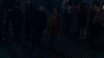 Carlo Velvet Long-Sleeve Wrap Dress (Alternate color) worn by Rosalind Walker (Jaz Sinclair) in Chilling Adventures of Sabrina (S01E18)