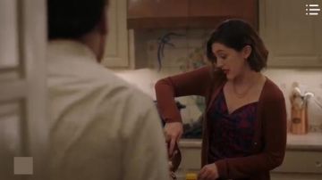 Re:named Red Mul­ti Slip Dress worn by Sydney Strait (Caitlin McGee) in Bluff City Law Season01 Episode10