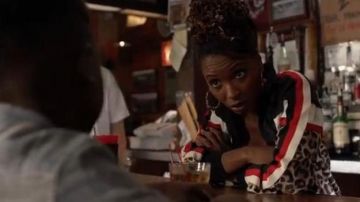 Pam & Gela Leopard & Color-Block Veste portée par Veronica Fisher (Shanola Hampton) dans Shameless Saison 10 Episode 03