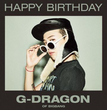 Gafas de sol retro blancas redondas de G-Dragon en la cuenta de Instagram de @bigbang_official