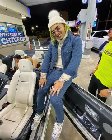 Moncler sombrero de anochecer Gorro de pompón usado por Lil Pump en Instagram