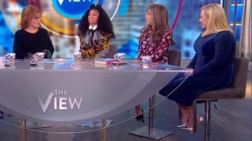 Jason wu Print­ed Asym­met­ri­cal Dress worn by Sunny Hostin on The View November 26, 2019