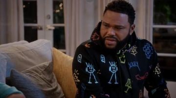 Marcelo Burlon County of Milan Croquis Hoodie, portés par Andre "Dre' Johnson (Anthony Anderson), en black-ish Saison 6 Épisode 9