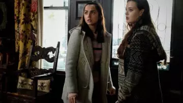Grey Coat worn by Marta Cabrera (Ana de Armas) in Knives Out movie wardrobe