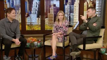 Iro Bloomy Print­ed Long Sleeve Wrap Dress worn by Kelly Ripa on LIVE with Kelly and Ryan November 27, 2019