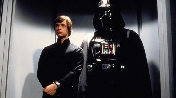 Chaqueta de algodón negra usada por Luke Skywalker (Mark Hamill) como se ve en Star Wars VI: Return of the Jedi