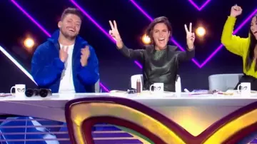 Dress mi-long Gathering of Alessandra Sublet's in the Mask Singer Episode 5 of the 06/12/2019