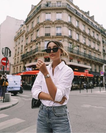 La camisa blanca de Tommy Hilfiger que lució Wendy Swan en la cuenta de Instagram de @wendyswan