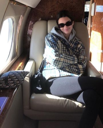 Velvet Canyon Zou Bisou Square Frame Sunglasses worn by Kendall Jenner Kylie Jenner’s Instagram Stories November 30, 2019