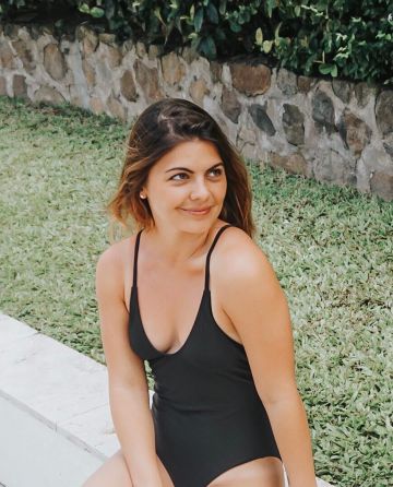 Haut de la Jambe Maillot de bain de Gaby Coburn sur l'Instagram account @gabycoburn
