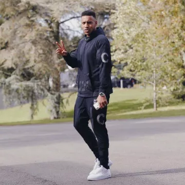 Sneakers Nike white Air Force from Corentin Tolisso on his account Instagram @corentintolisso