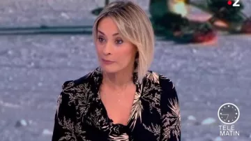 The top collar victorian printed Black Natacha Harry in Télématin