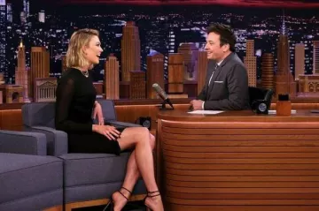 Gianvito Rossi Kristi Pumps worn by Karlie Kloss The Tonight Show Starring Jimmy Fallon December 2, 2019