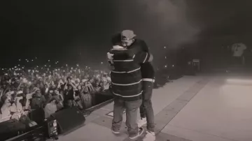 Louis Vuitton White Luxembourg sneakers of Kevin Gates in the music video Rod Wave - Dark Clouds (Official Music Video)