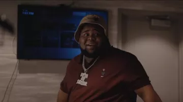 Polo Ralph Lauren Bear Embroidered Khaki Bucket Hat of Rod Wave in the music video Rod Wave - Dark Clouds (Official Music Video)